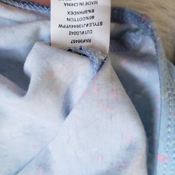 NWT Cottagecore Blue ditsy floral long sleeve bodysuit Cut Out Bodycon - Picture 3 of 5